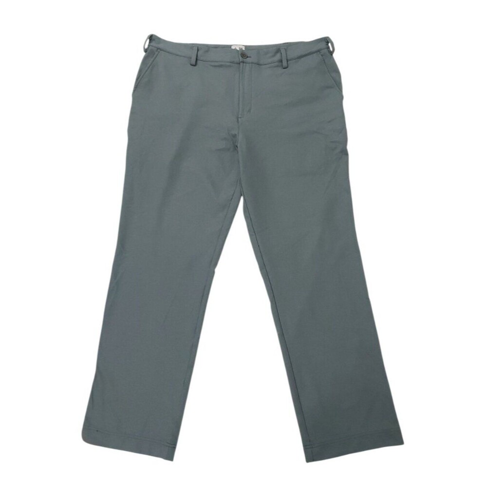 Adidas Mens 38x31 Gray Climalite Performance Golf Pants Stretch Straight Chino